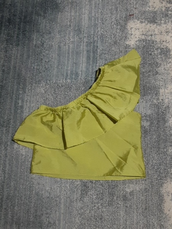 Anthropologie Tops - Anthropologie Lemon. One Shoulder Ruffle Blouse Size M.